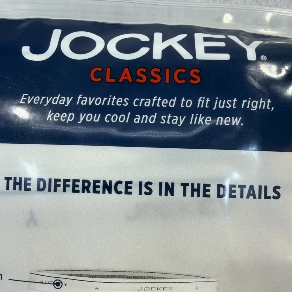 JOCKEY Classics 4-Pack Men's Full-Rise Briefs White Cotton Size 42 New In Packag